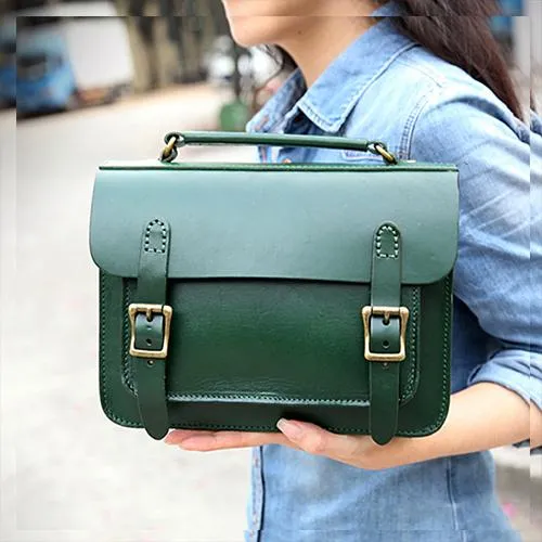 Handmade Womens Tan Leather Satchel Shoulder Bag Cambridge Structured Satchel Handbag Purse for Men