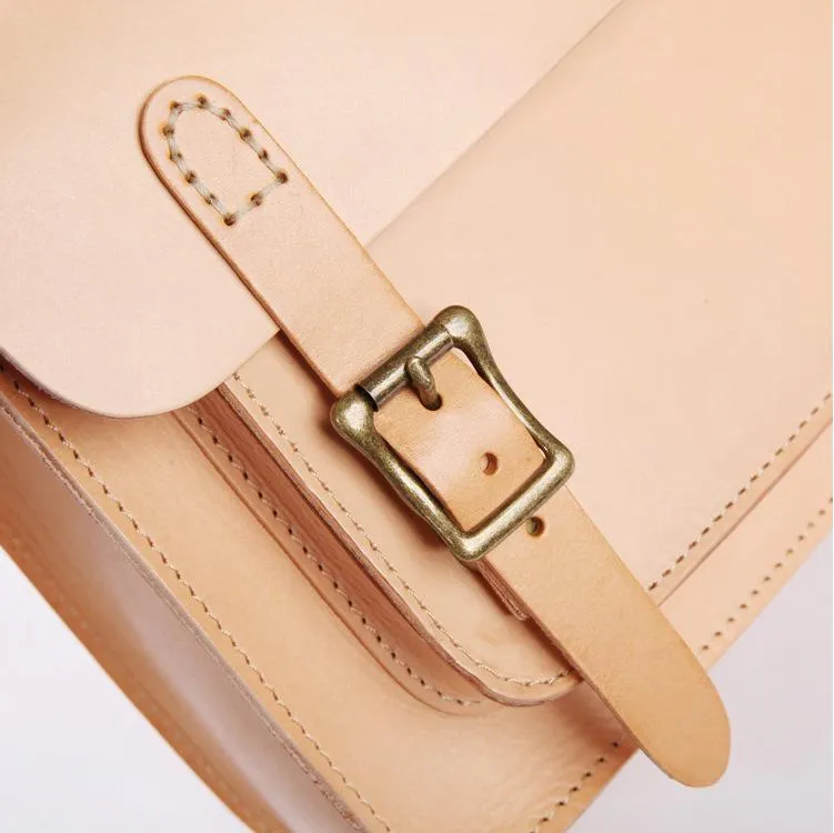 Handmade Womens Tan Leather Satchel Shoulder Bag Cambridge Structured Satchel Handbag Purse for Men