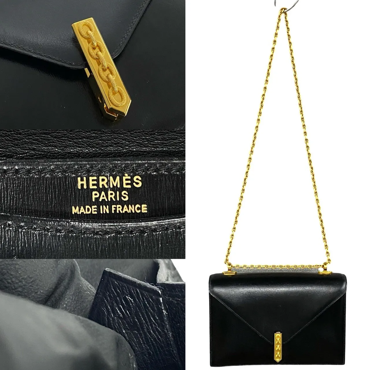 HERMES Shoulder Bag Box scarf black Alcazar Women Used