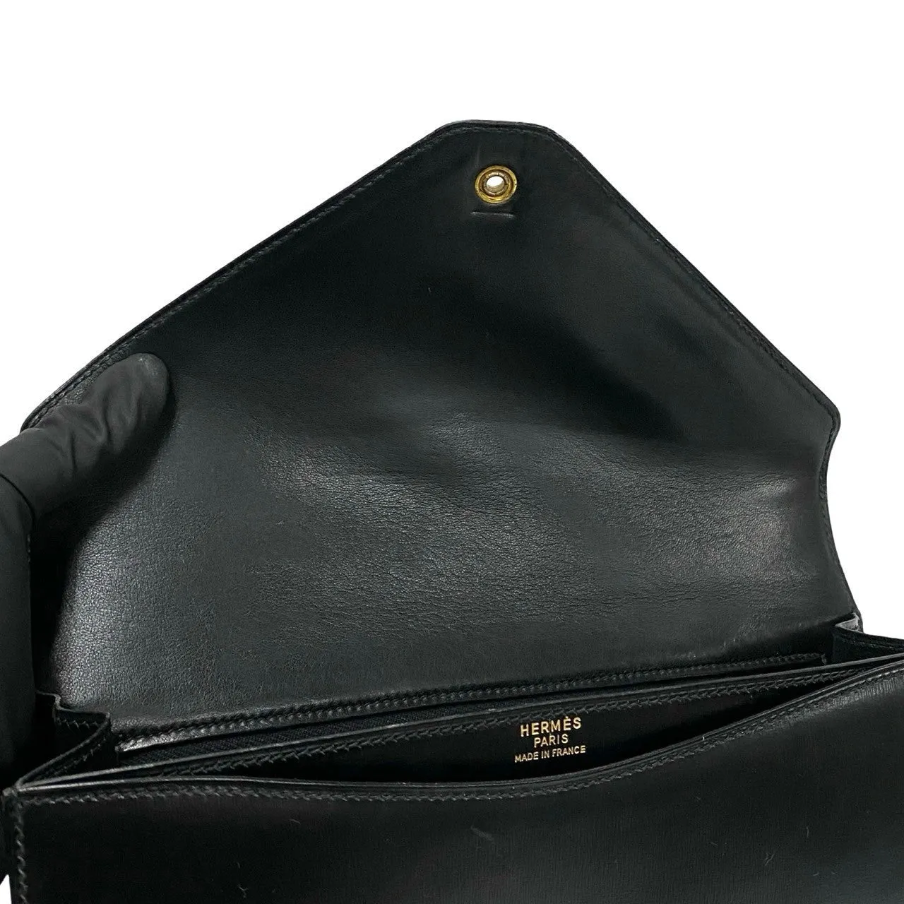 HERMES Shoulder Bag Box scarf black Alcazar Women Used