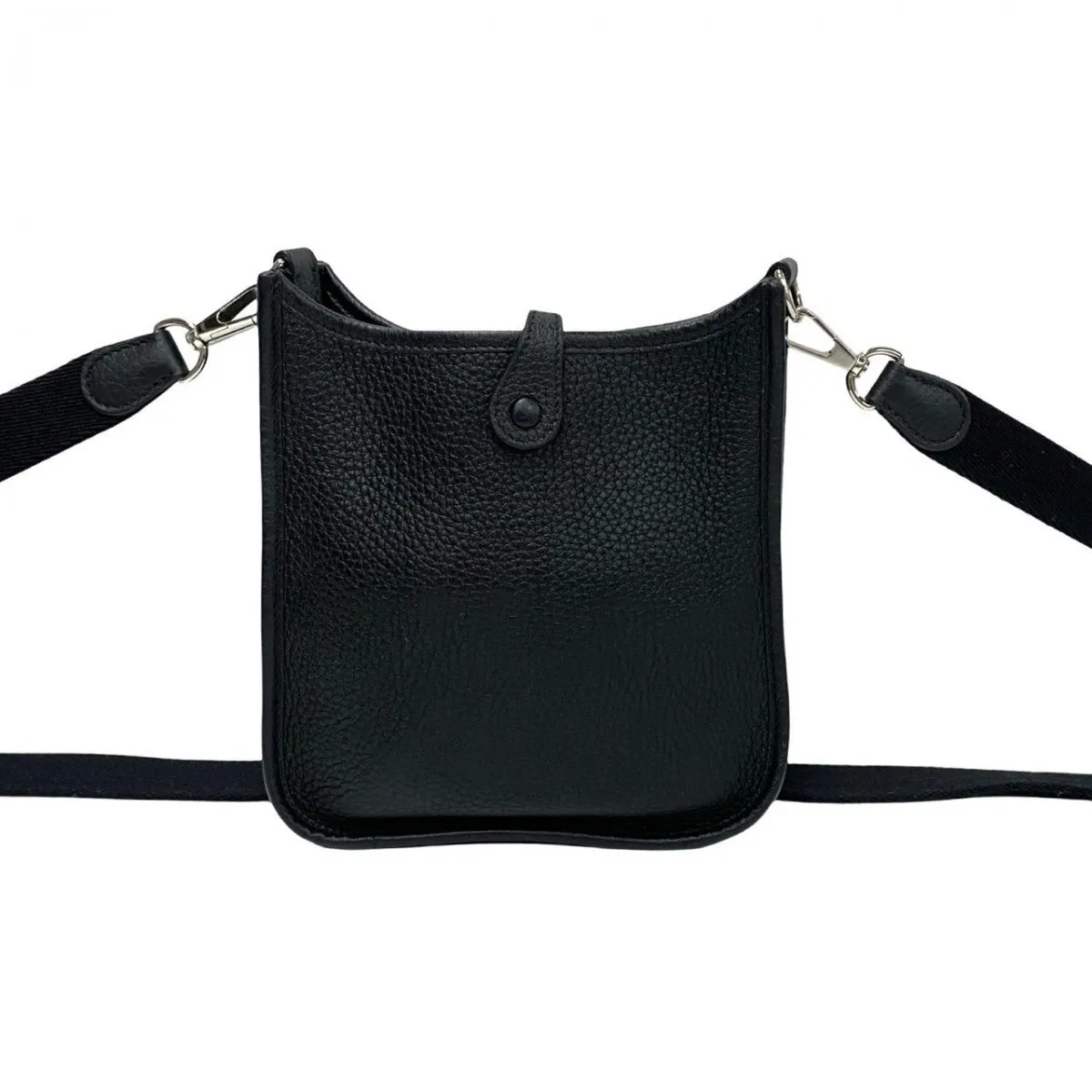 HERMES Shoulder Bag Taurillon Clemence black Evelyn TPM