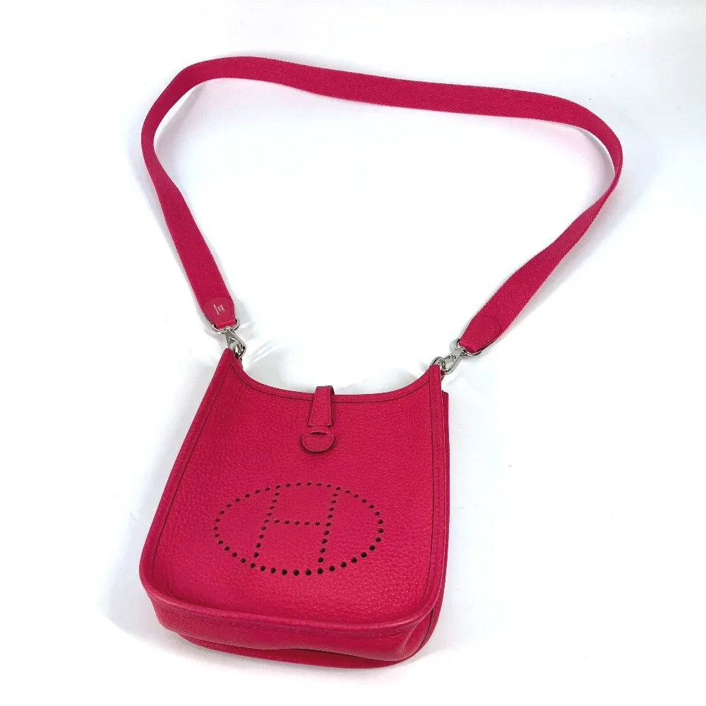 HERMES Shoulder Bag Taurillon Clemence pink Crossbody pochette Evelyn TPM 16 Women Used