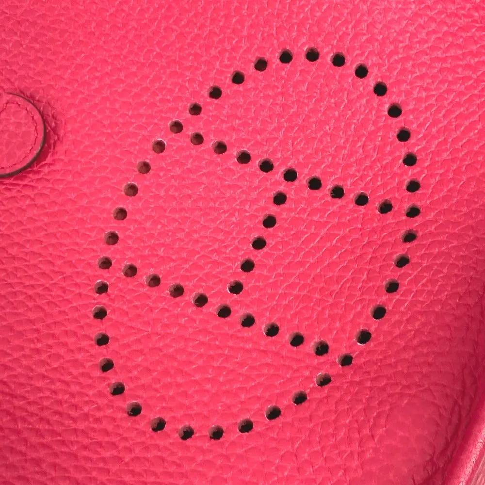 HERMES Shoulder Bag Taurillon Clemence pink Crossbody pochette Evelyn TPM 16 Women Used