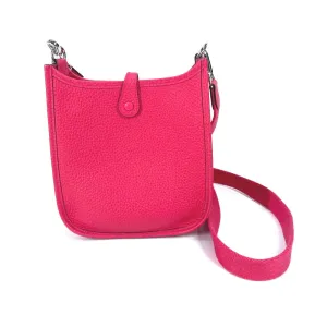 HERMES Shoulder Bag Taurillon Clemence pink Crossbody pochette Evelyn TPM 16 Women Used
