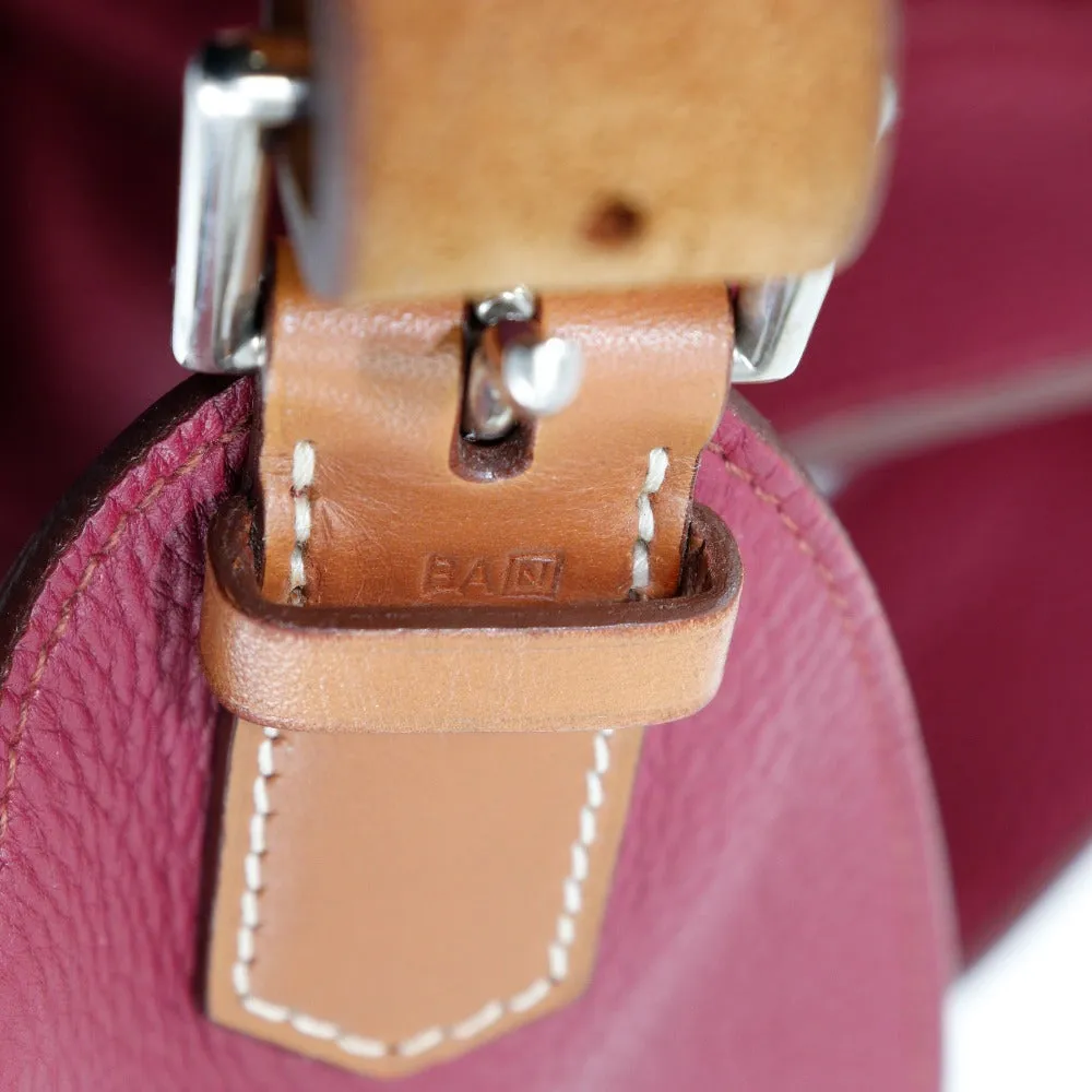HERMES Shoulder Bag Taurillon Clemence Red Marwali GM Women Used