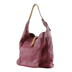 HERMES Shoulder Bag Taurillon Clemence Red Marwali GM Women Used