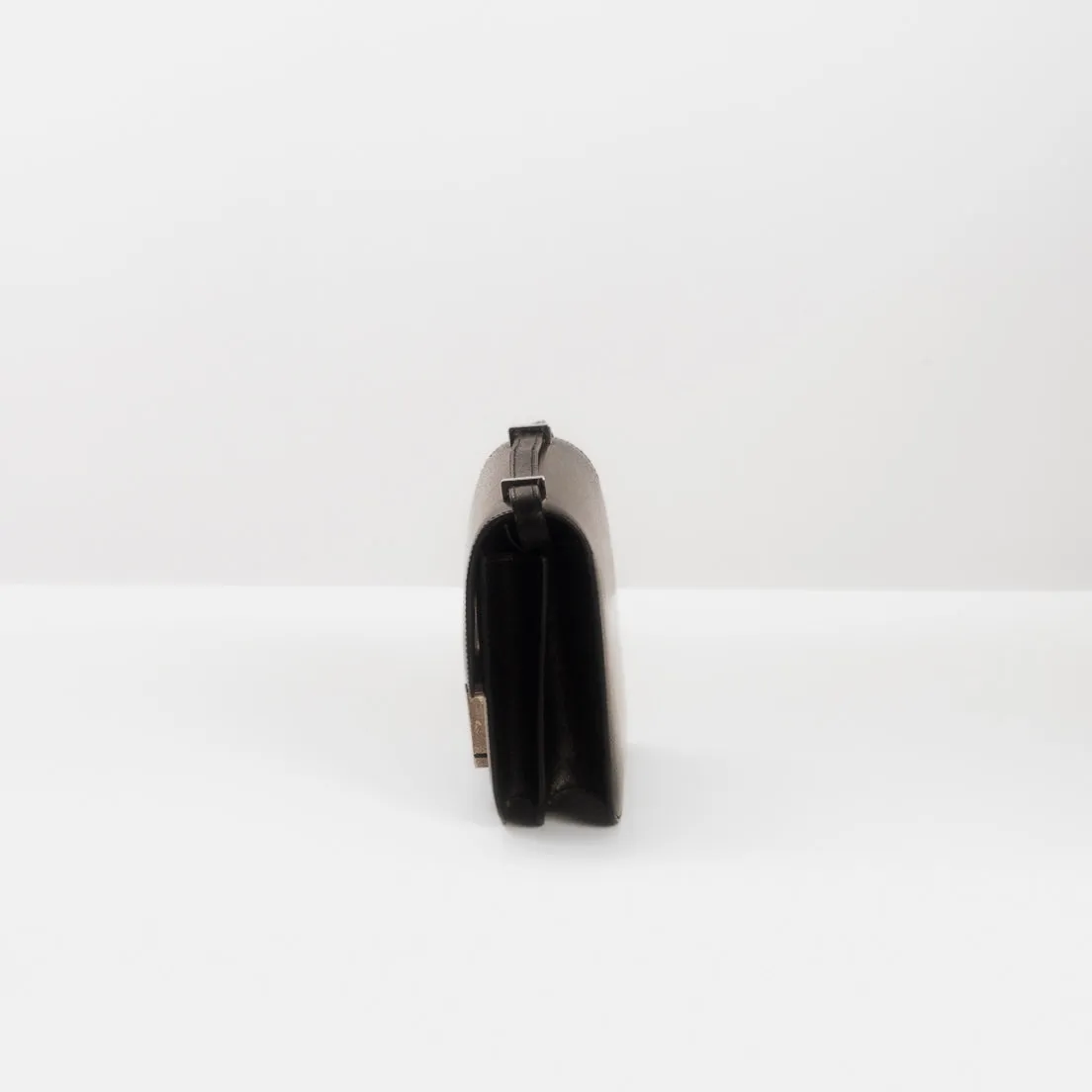 HERM??S - *LIMITED EDITION* CONSTANCE MINI 18 BLACK BOX CALF LEATHER & LIZARD PALLADIUM HARDWARE