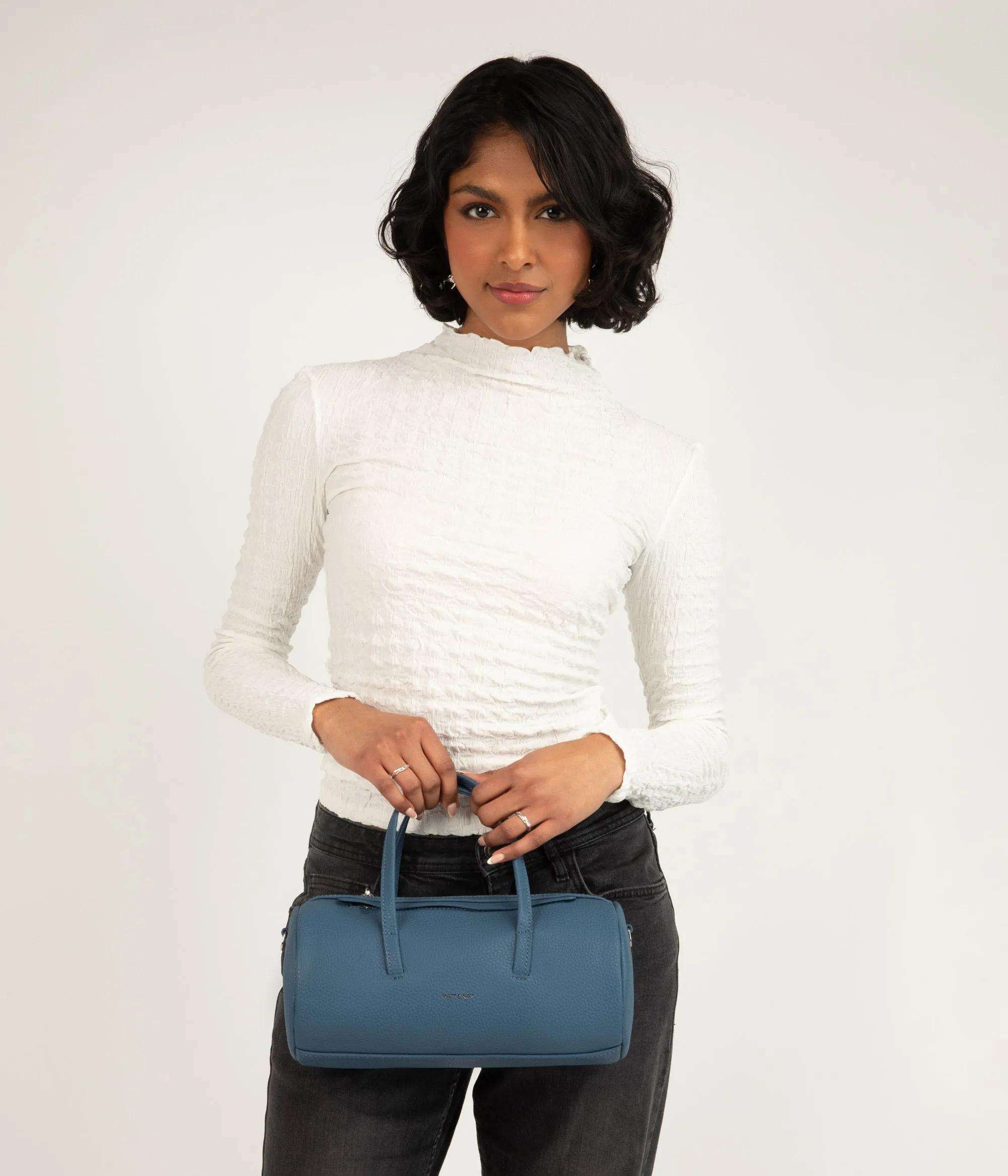 INES Vegan Barrel Bag - Purity