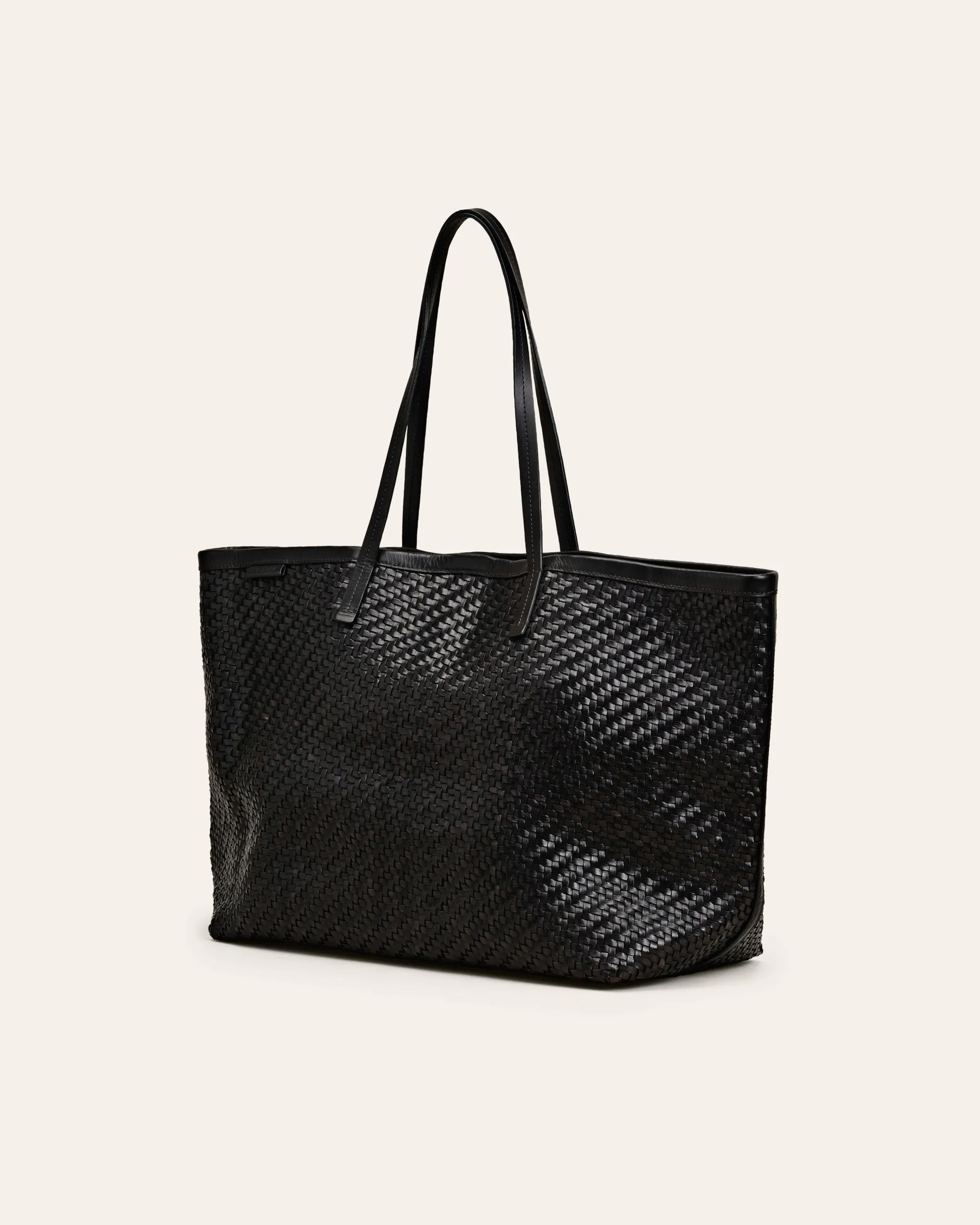 ISAI Black Twill Shopper bag