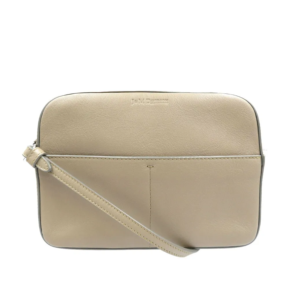 J&M Davidson Shoulder Bag leather pink beige Women Used