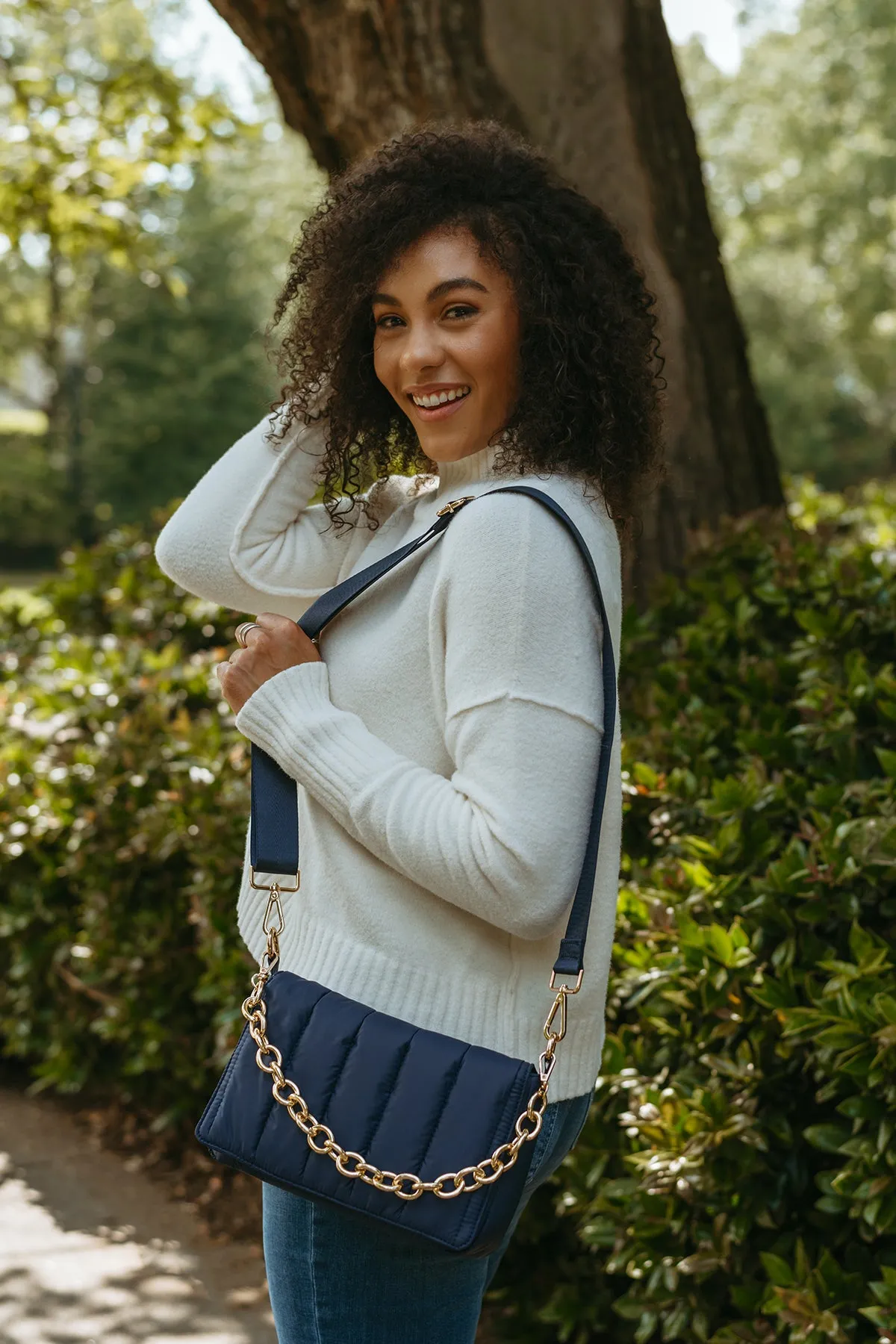 Lala Vegan Quilted Chain Crossbody