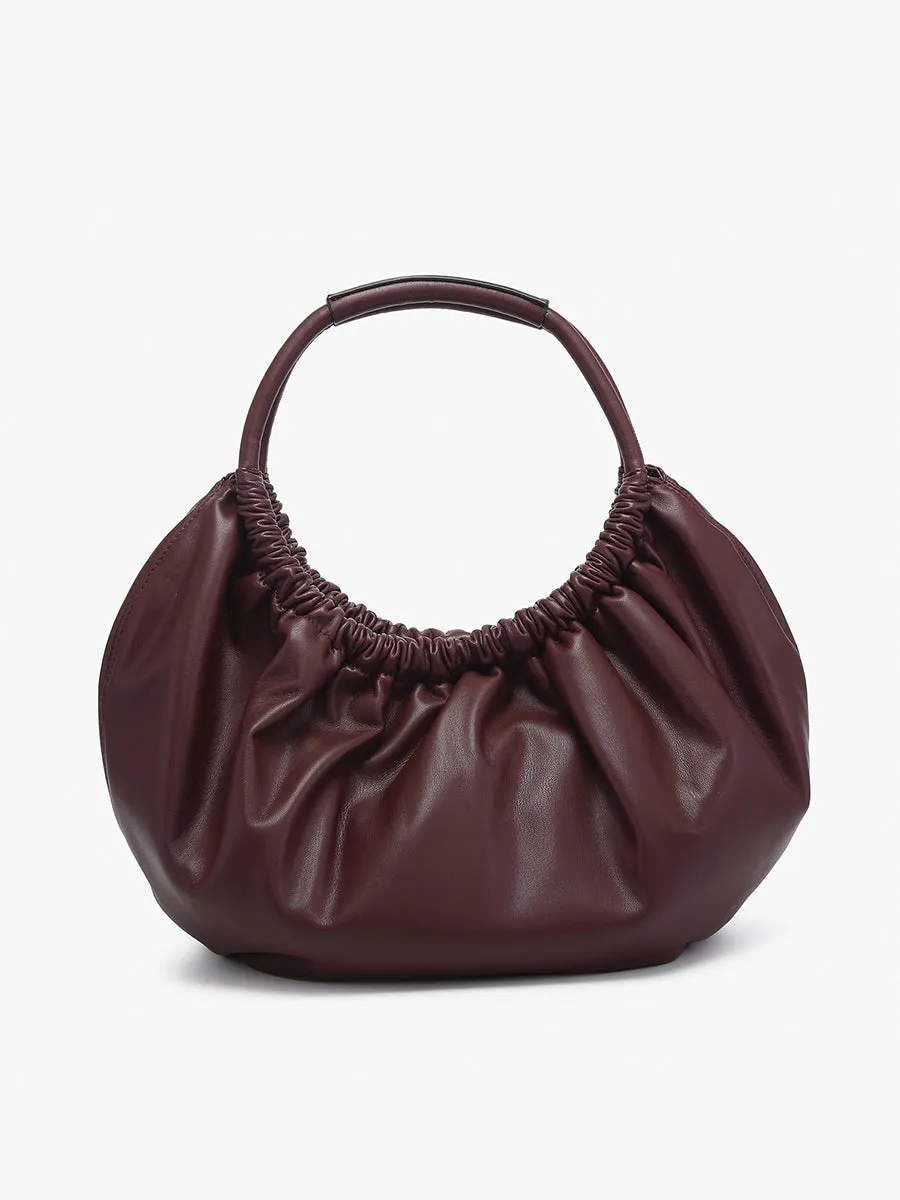 Lena Vegan Ruched Shoulder Bag