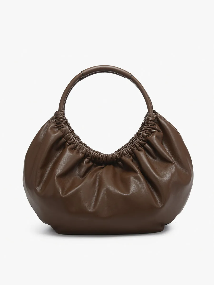 Lena Vegan Ruched Shoulder Bag