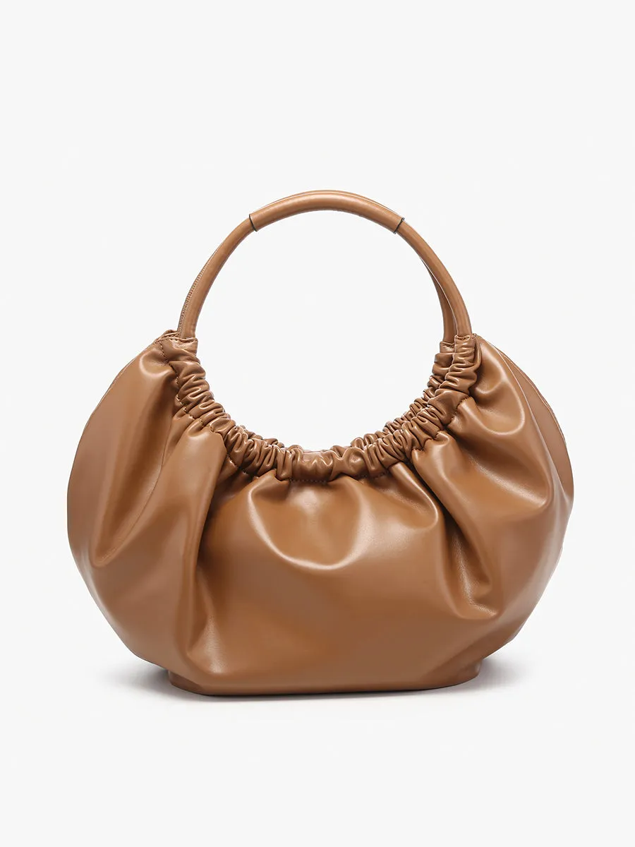 Lena Vegan Ruched Shoulder Bag