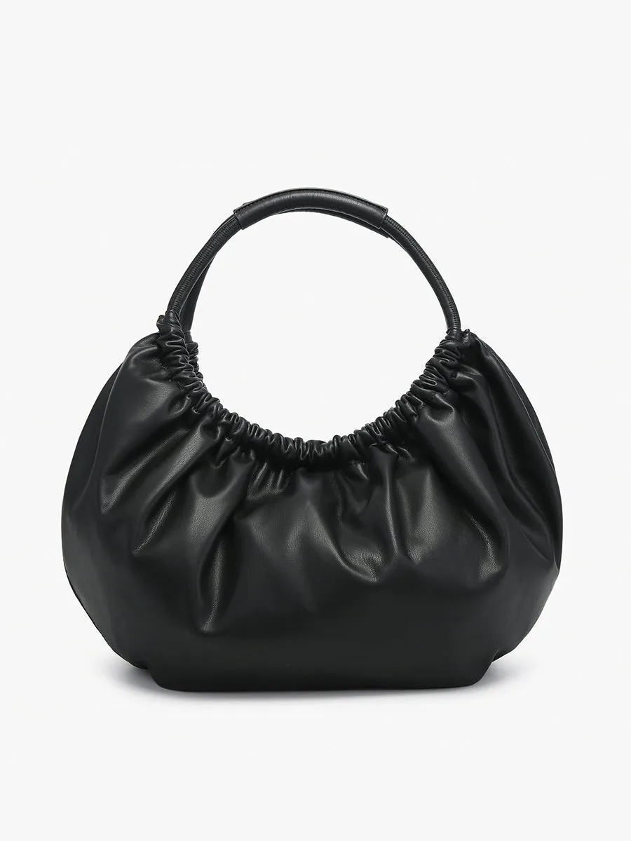 Lena Vegan Ruched Shoulder Bag