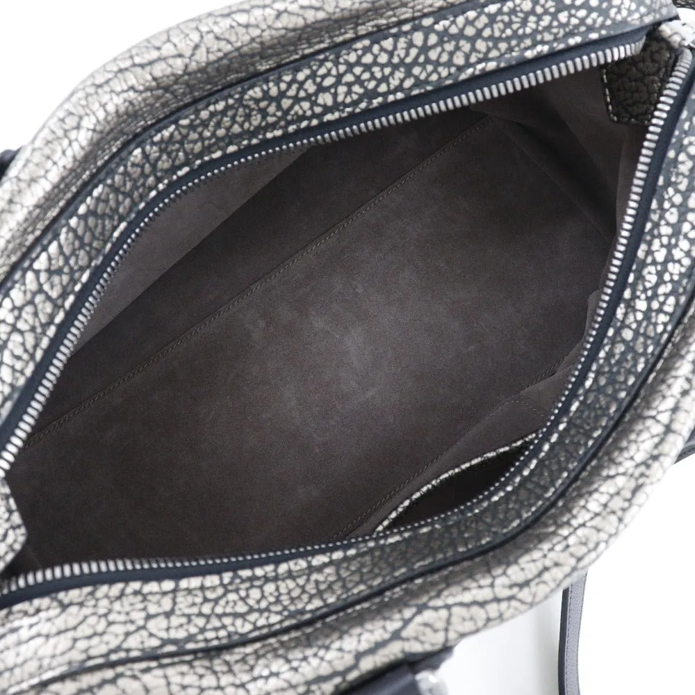 LOEWE Handbag Calfskin Black, Silver Mini Boston 2WAYShoulder Women Used