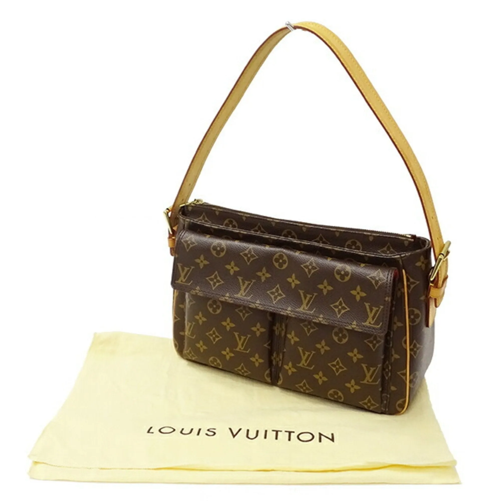 LOUIS VUITTON Bag Monogram Women's Shoulder Vivacite GM Brown 51163