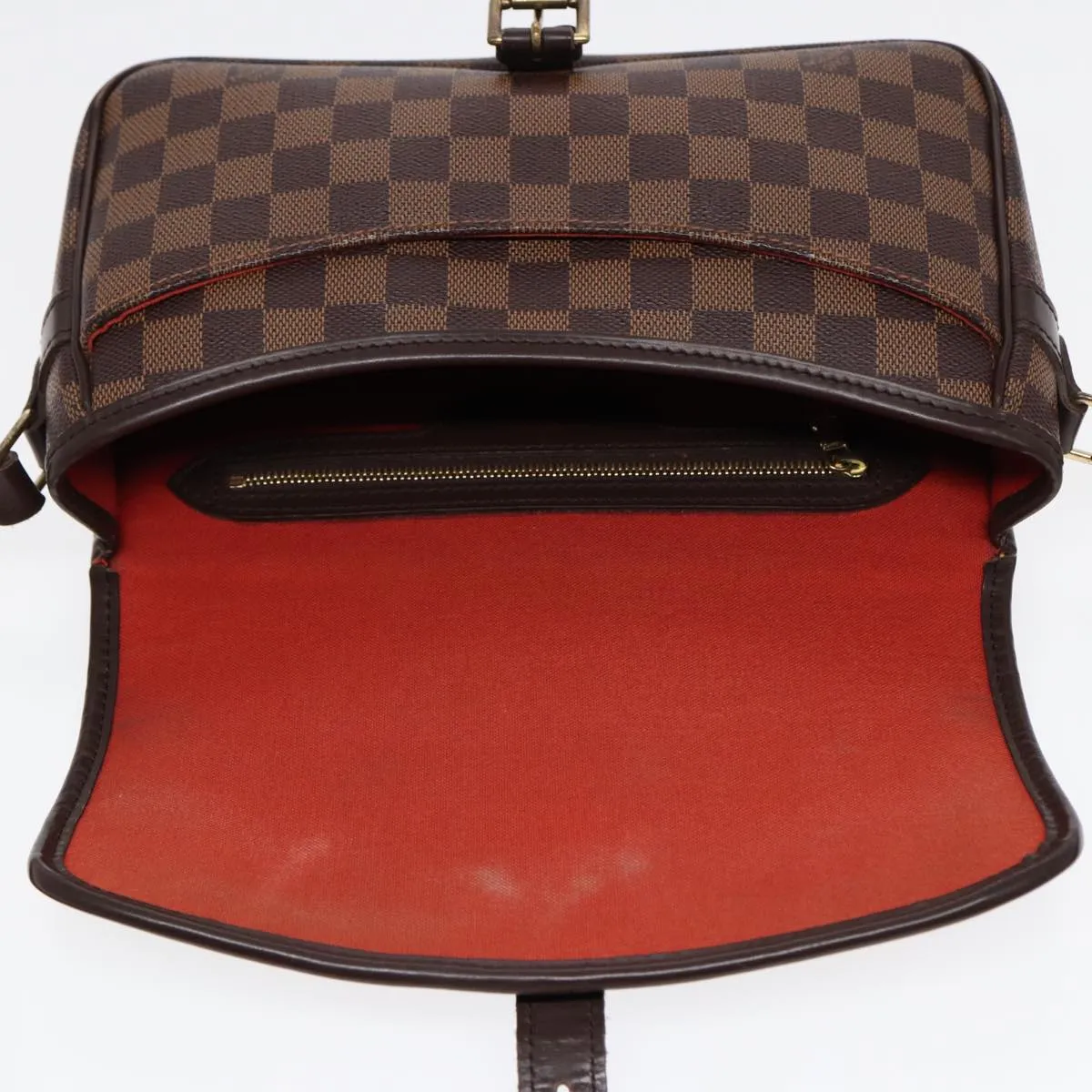 LOUIS VUITTON Damier Ebene Sologne Shoulder Bag N48079 LV Auth 86140