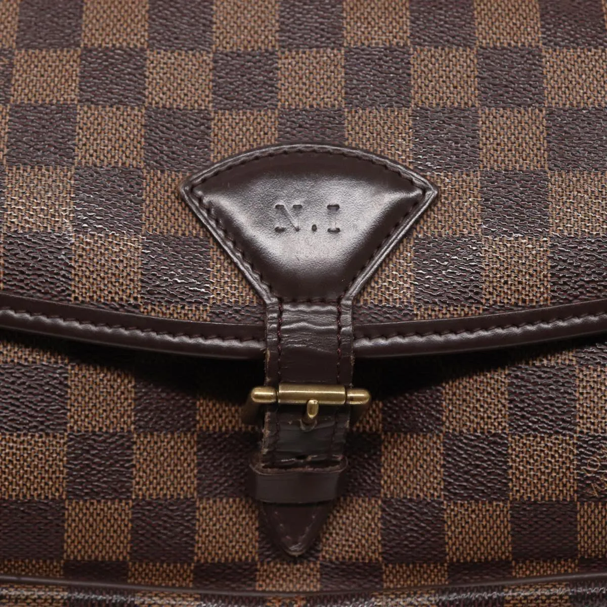 LOUIS VUITTON Damier Ebene Sologne Shoulder Bag N48079 LV Auth 86140