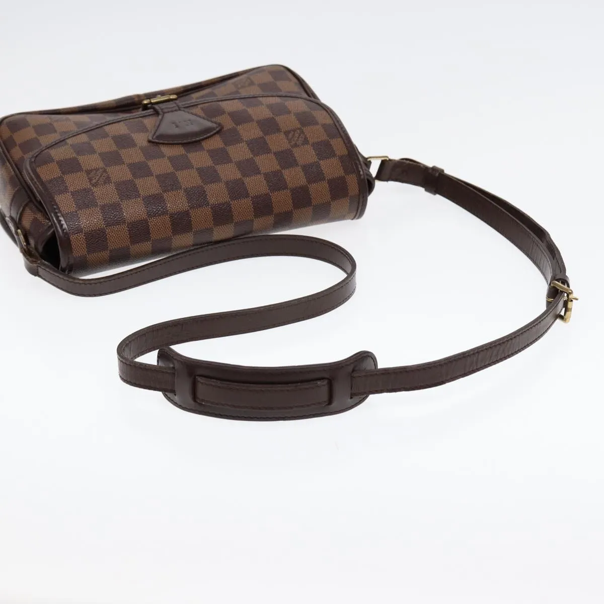 LOUIS VUITTON Damier Ebene Sologne Shoulder Bag N48079 LV Auth 86140