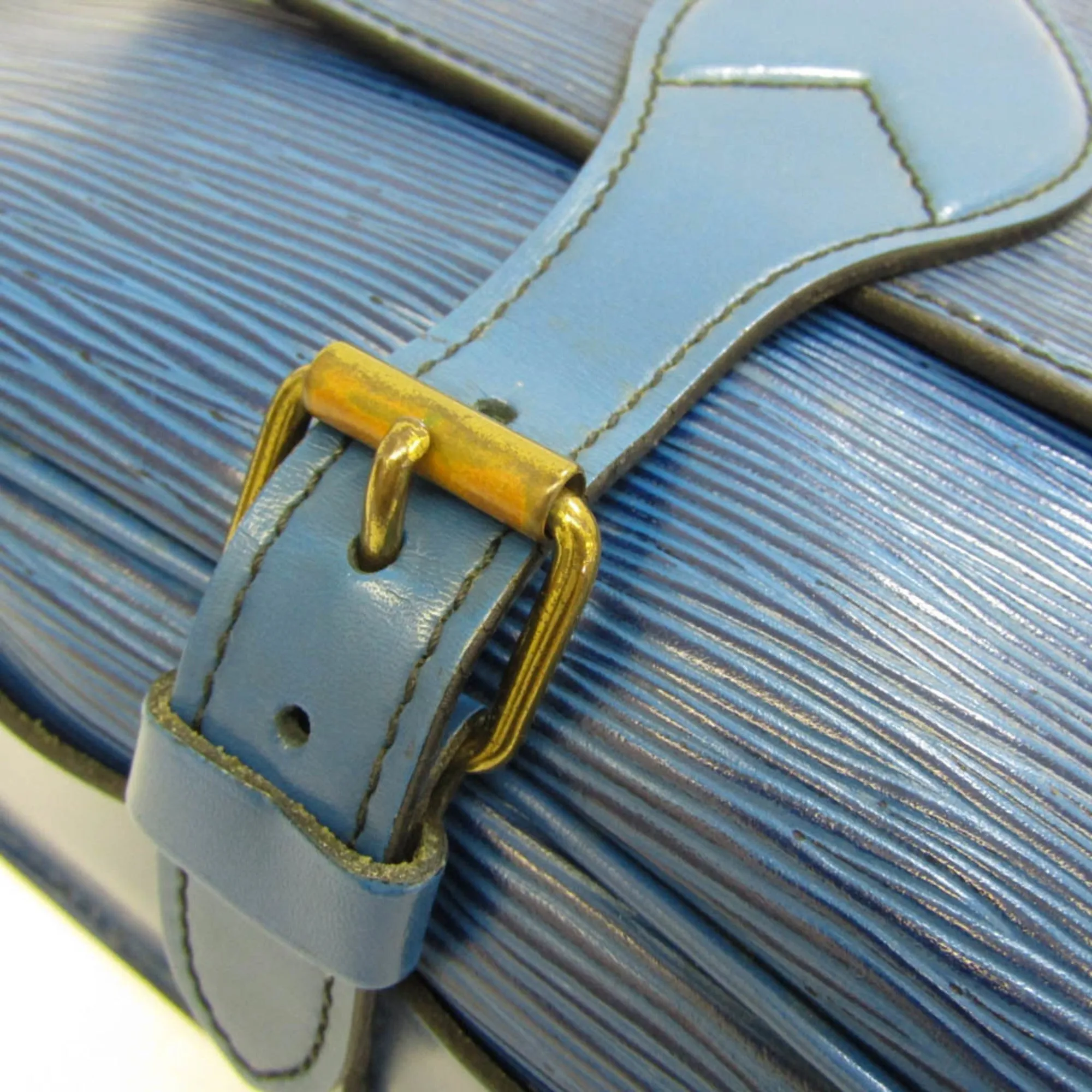 LOUIS VUITTON Epi Cartouchiere M52245 Women's Shoulder Bag Toledo Blue