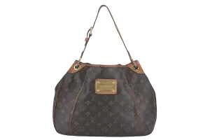 LOUIS VUITTON GALLIERA SHOULDER BAG PM MONOGRAM COATED CANVAS GOLD HARDWARE NO DUST COVER