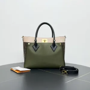 Louis Vuitton Green/Beige/Monogram Color-Block Two-Way Shoulder Bag