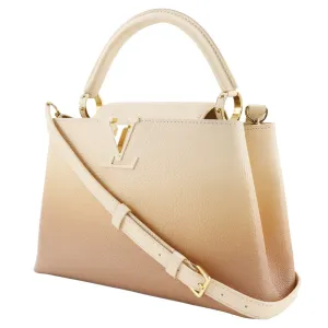 LOUIS VUITTON Handbag M53250 Taurillon Clemence Leather beige gradation 2WAYShoulder Capusine PM