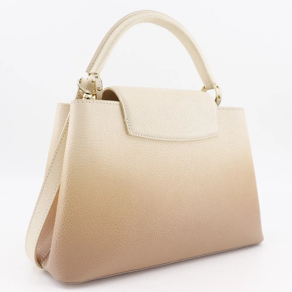 LOUIS VUITTON Handbag M53250 Taurillon Clemence Leather beige gradation 2WAYShoulder Capusine PM