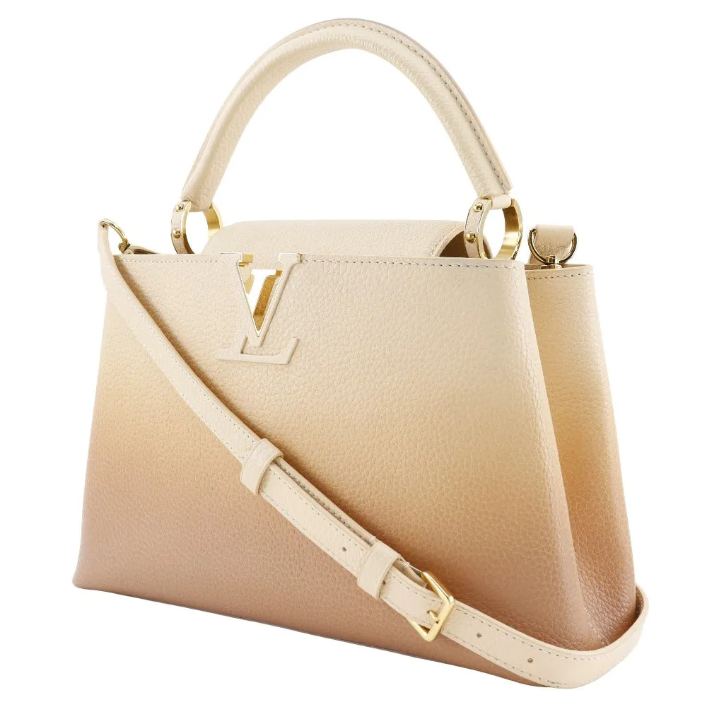 LOUIS VUITTON Handbag M53250 Taurillon Clemence Leather beige gradation 2WAYShoulder Capusine PM
