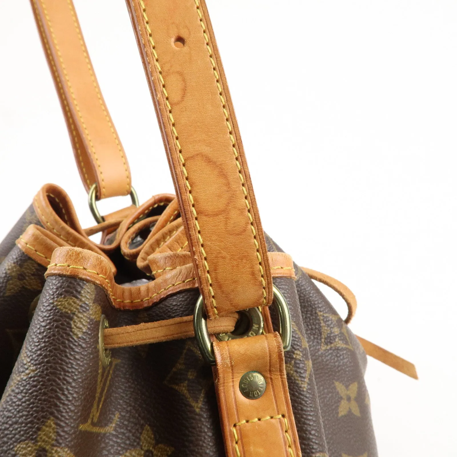 Louis Vuitton Monogram Petit Noe Shoulder Bag Brown M42226