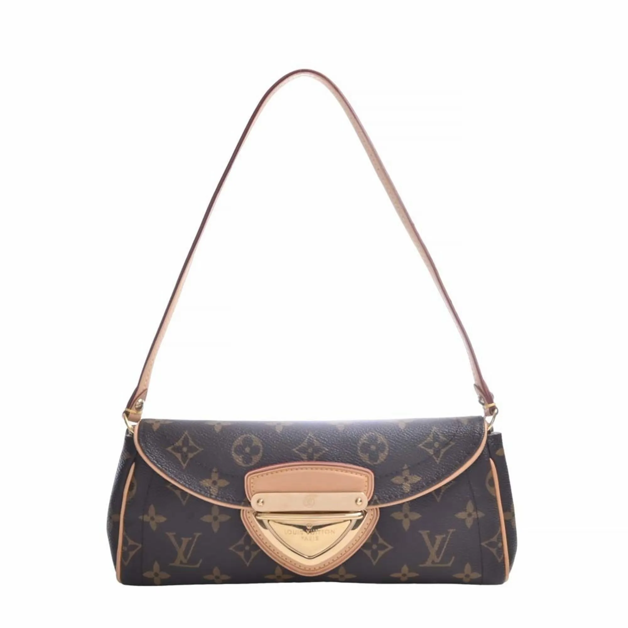 LOUIS VUITTON Monogram Pochette Beverly Shoulder Bag M40122 Brown Women's