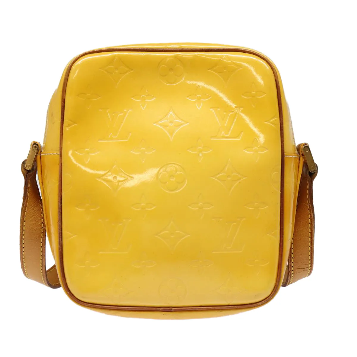 LOUIS VUITTON Monogram Vernis Wooster Shoulder Bag Yellow M91075 LV Auth 85174