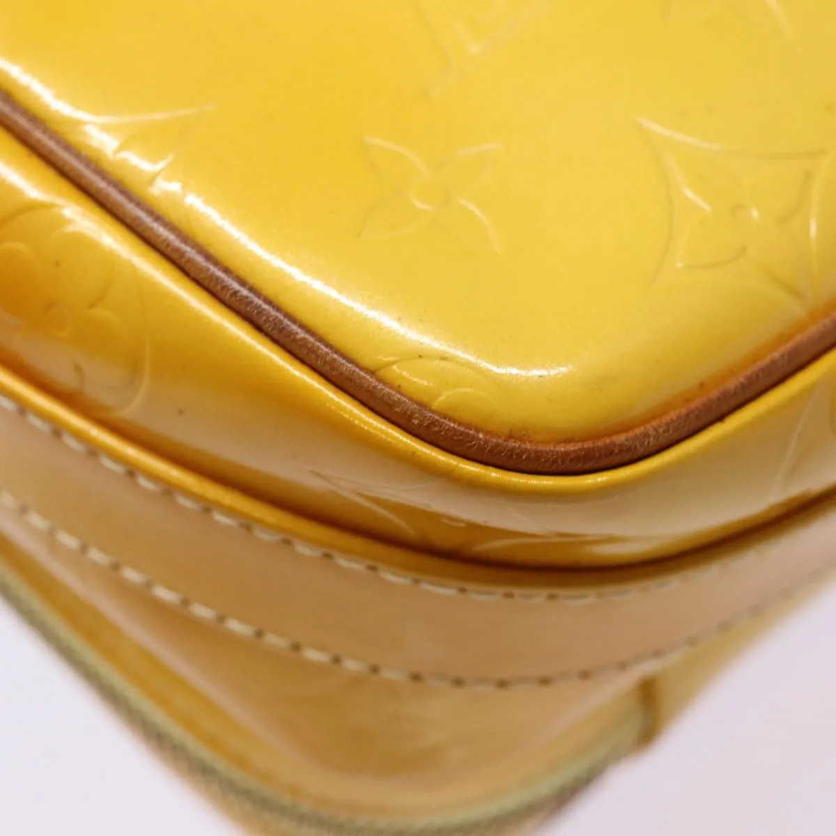 LOUIS VUITTON Monogram Vernis Wooster Shoulder Bag Yellow M91075 LV Auth 85174