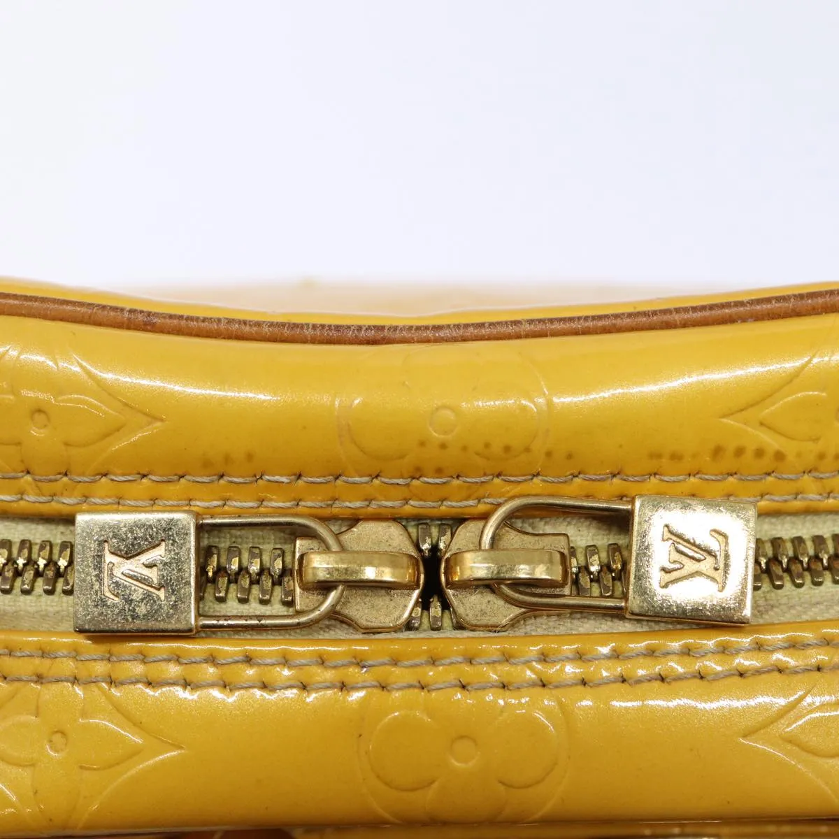 LOUIS VUITTON Monogram Vernis Wooster Shoulder Bag Yellow M91075 LV Auth 85174