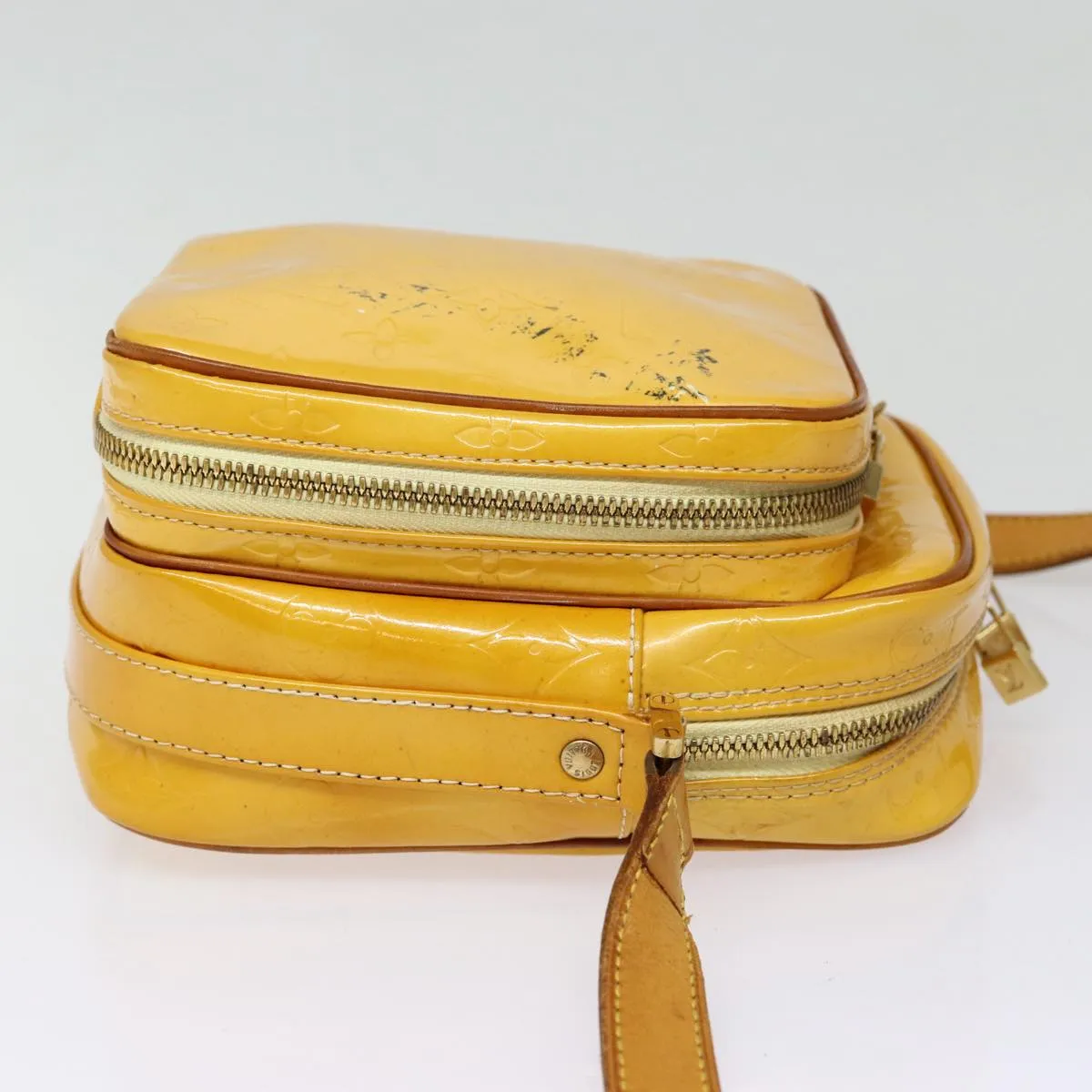 LOUIS VUITTON Monogram Vernis Wooster Shoulder Bag Yellow M91075 LV Auth 85174