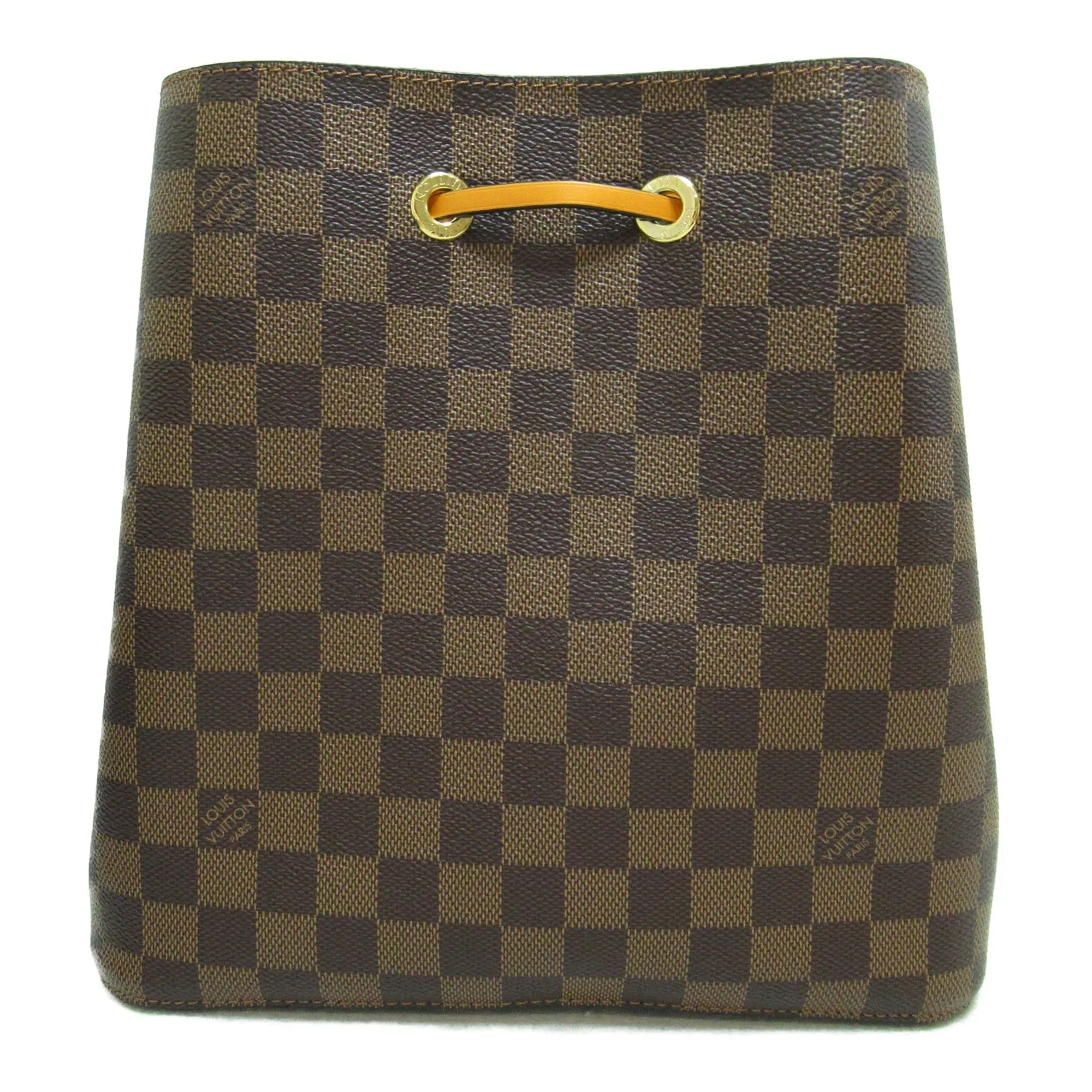 LOUIS VUITTON Neo Noe Shoulder Bag Brown Ebene Saffron Damier PVC coated canvas N40213