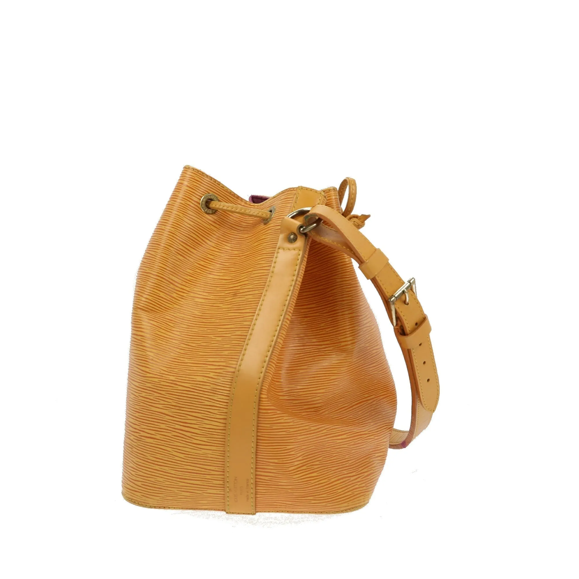 LOUIS VUITTON Noe Shoulder Bag in Yellow Leather