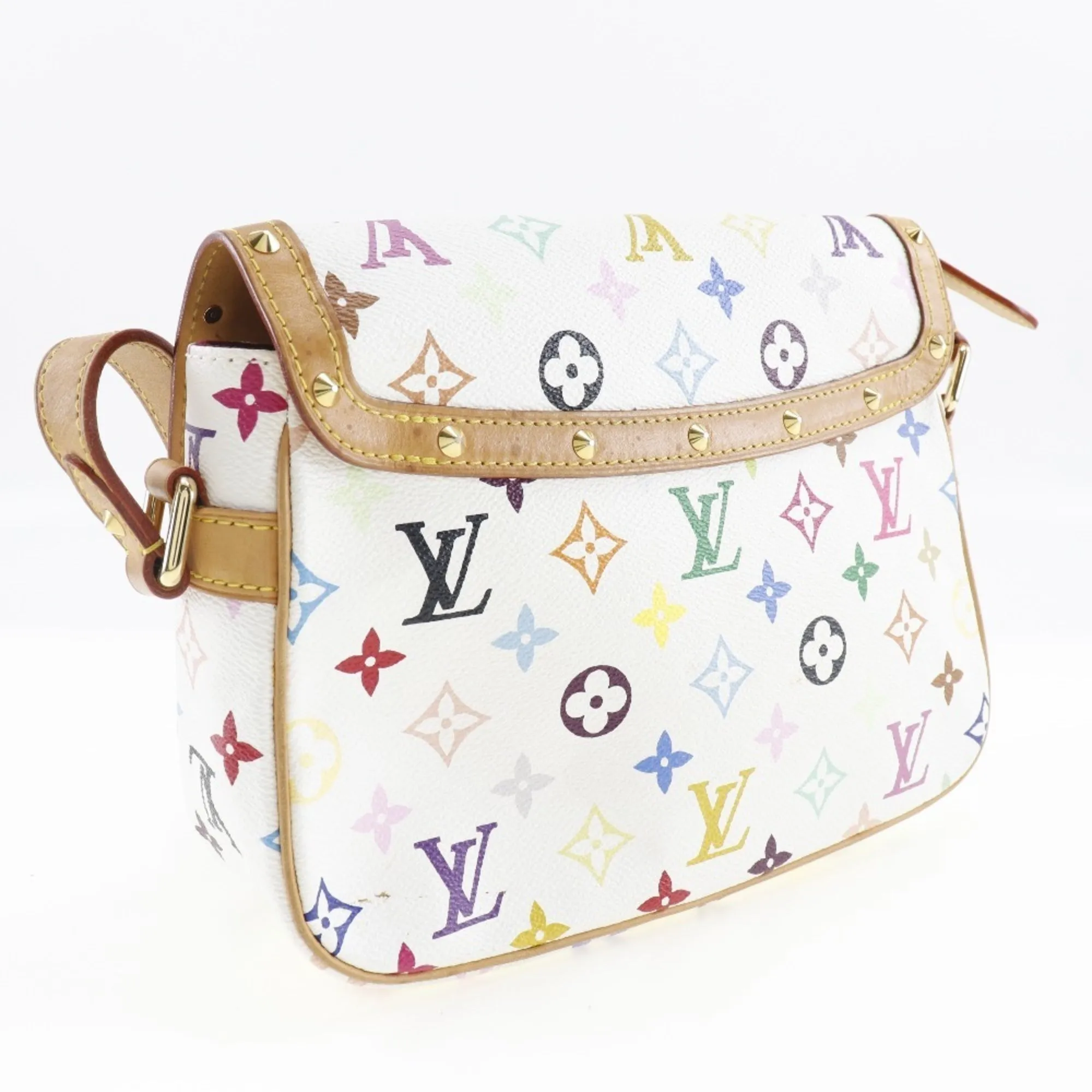 LOUIS VUITTON Sologne Shoulder Bag M92661 Monogram Multicolor White VI0014 Ladies