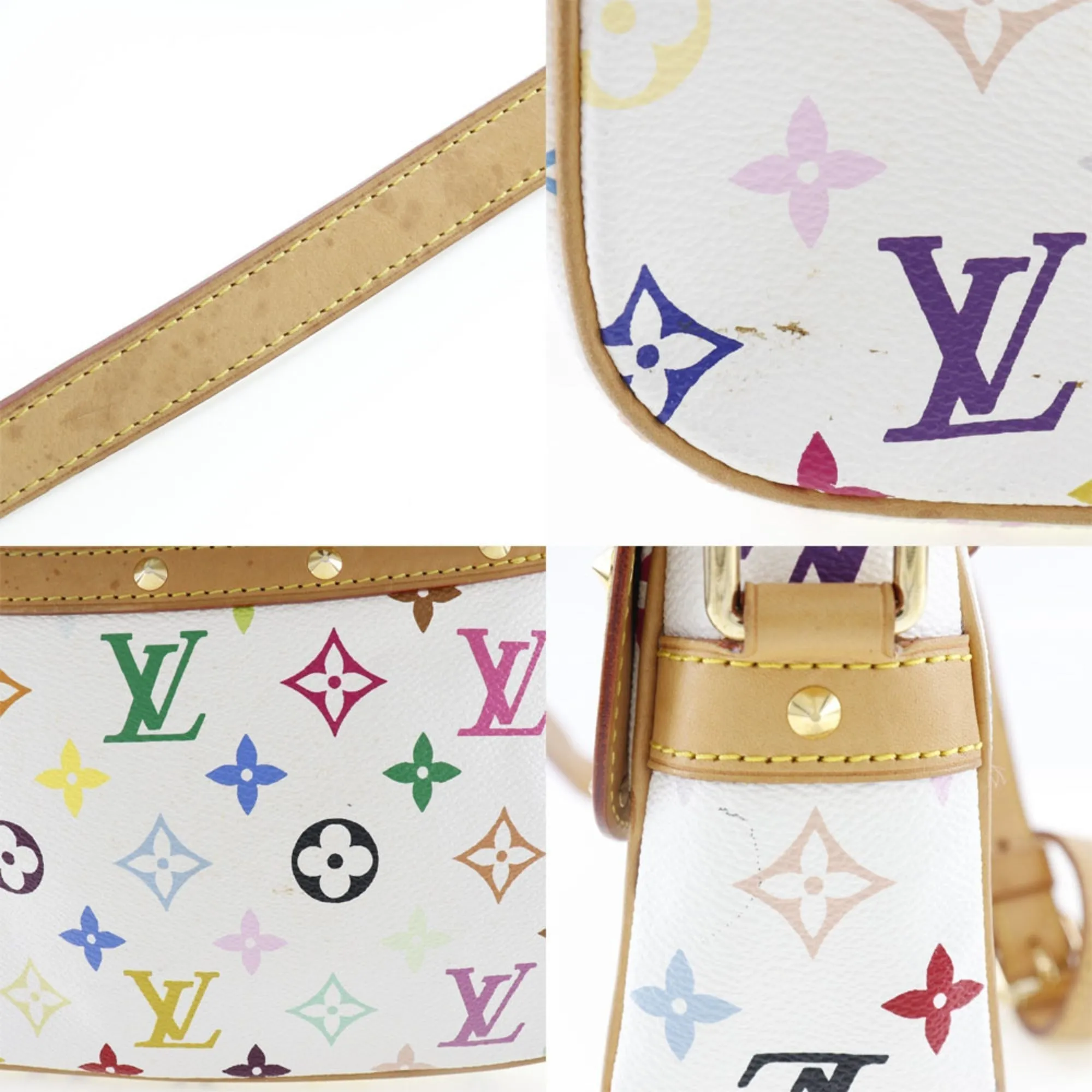 LOUIS VUITTON Sologne Shoulder Bag M92661 Monogram Multicolor White VI0014 Ladies
