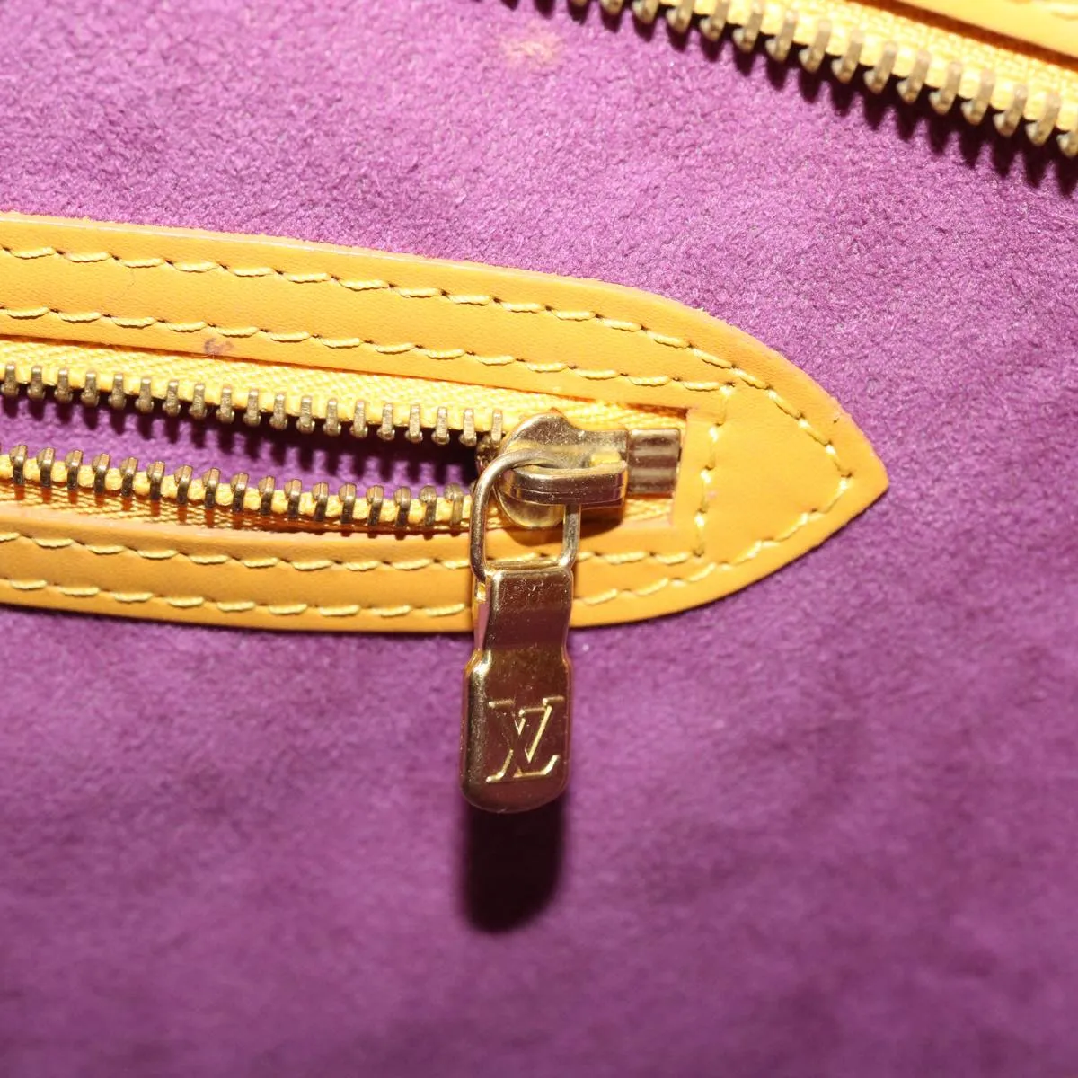 Louis Vuitton Yellow Leather Saint Jacques shoulder bag