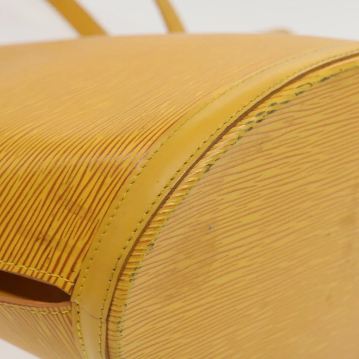 Louis Vuitton Yellow Leather Saint Jacques shoulder bag