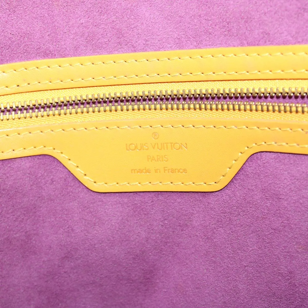 Louis Vuitton Yellow Leather Saint Jacques shoulder bag
