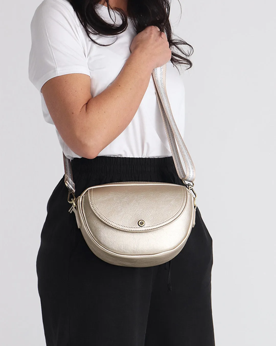 Luna Half Moon Bag - Gold