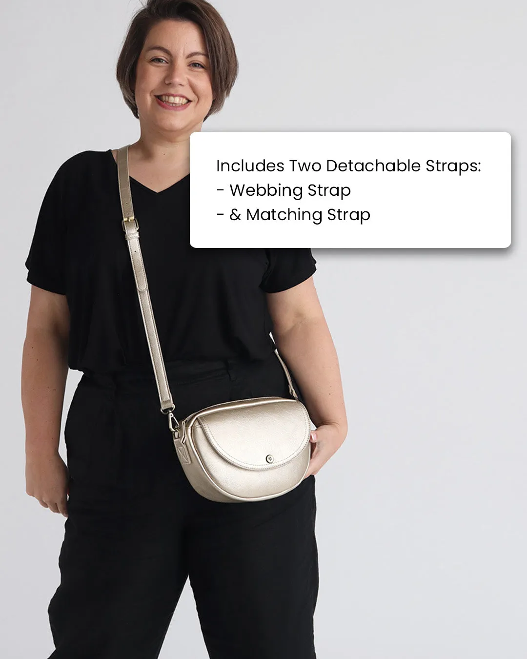 Luna Half Moon Bag - Gold