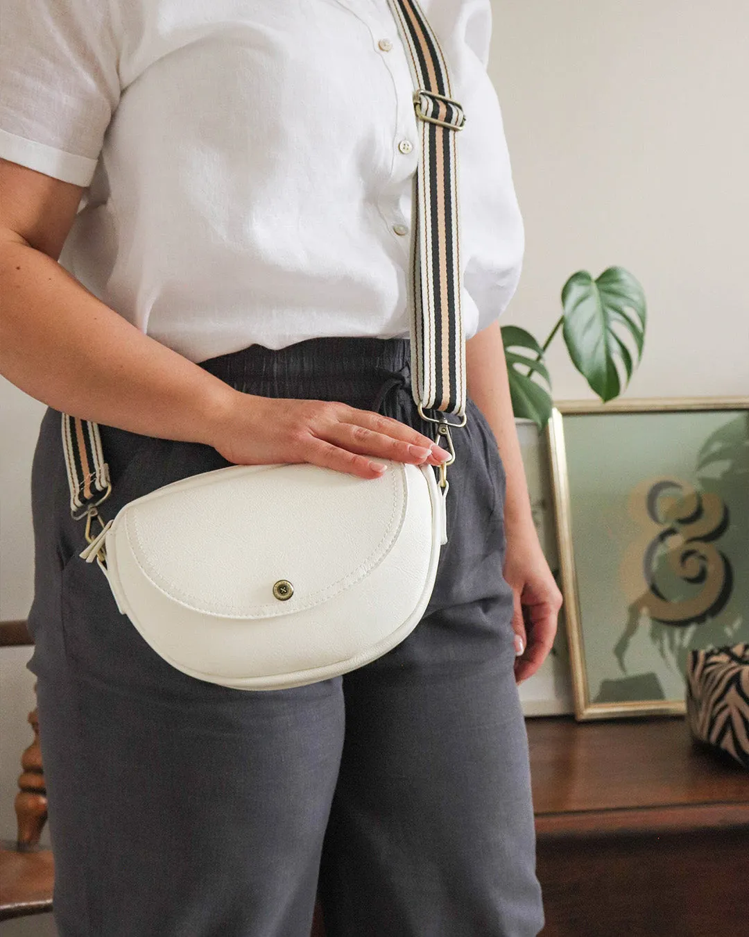 Luna Half Moon Bag - Ivory