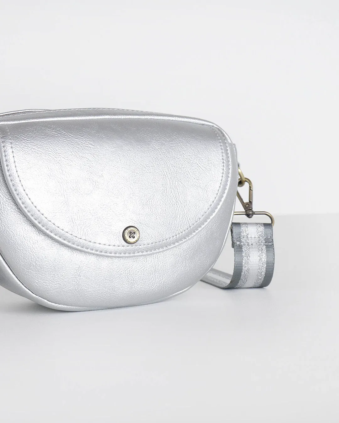Luna Half Moon Bag - Silver