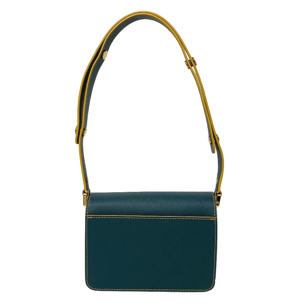 MARNI Shoulder Bag leather green trunk Women Used