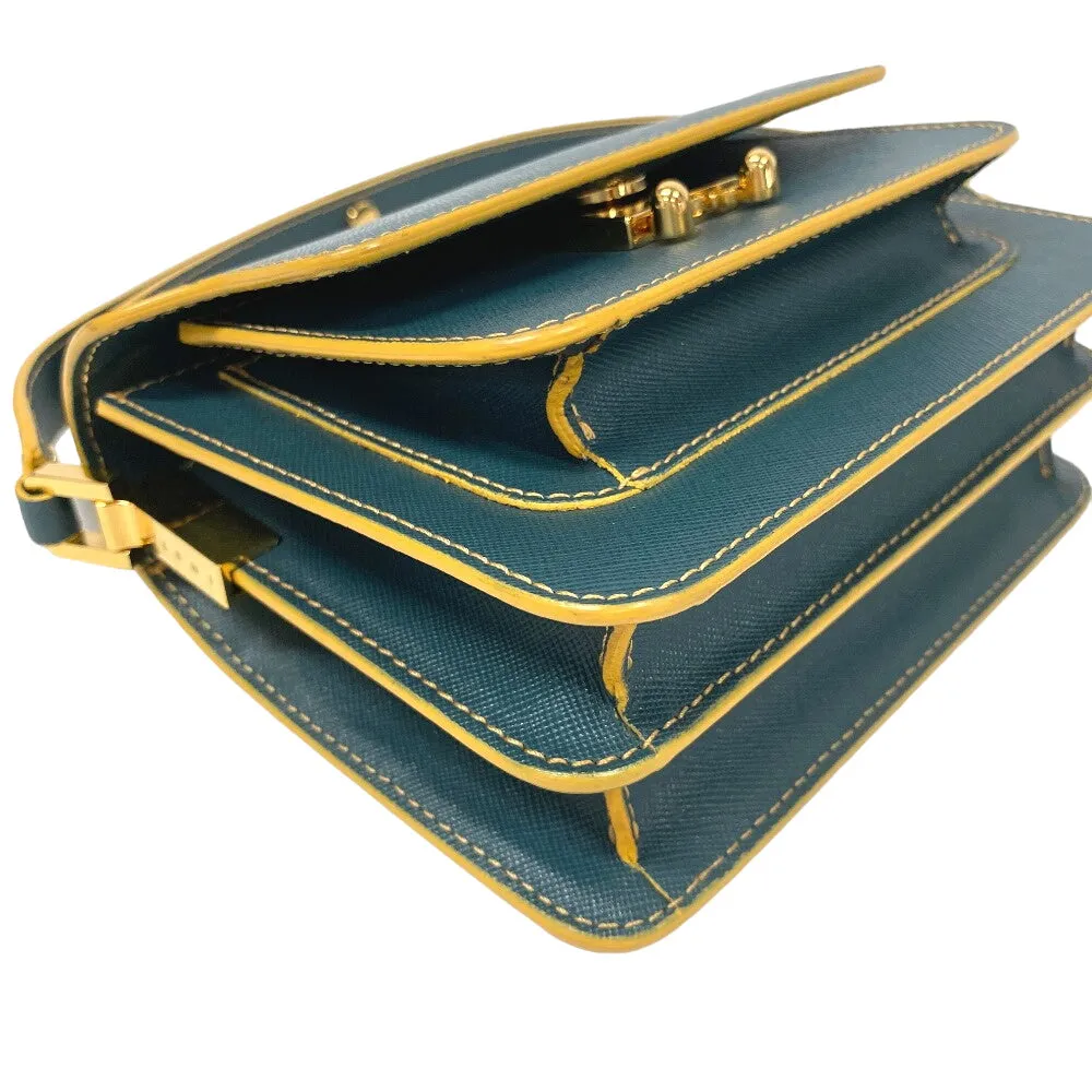 MARNI Shoulder Bag leather green trunk Women Used