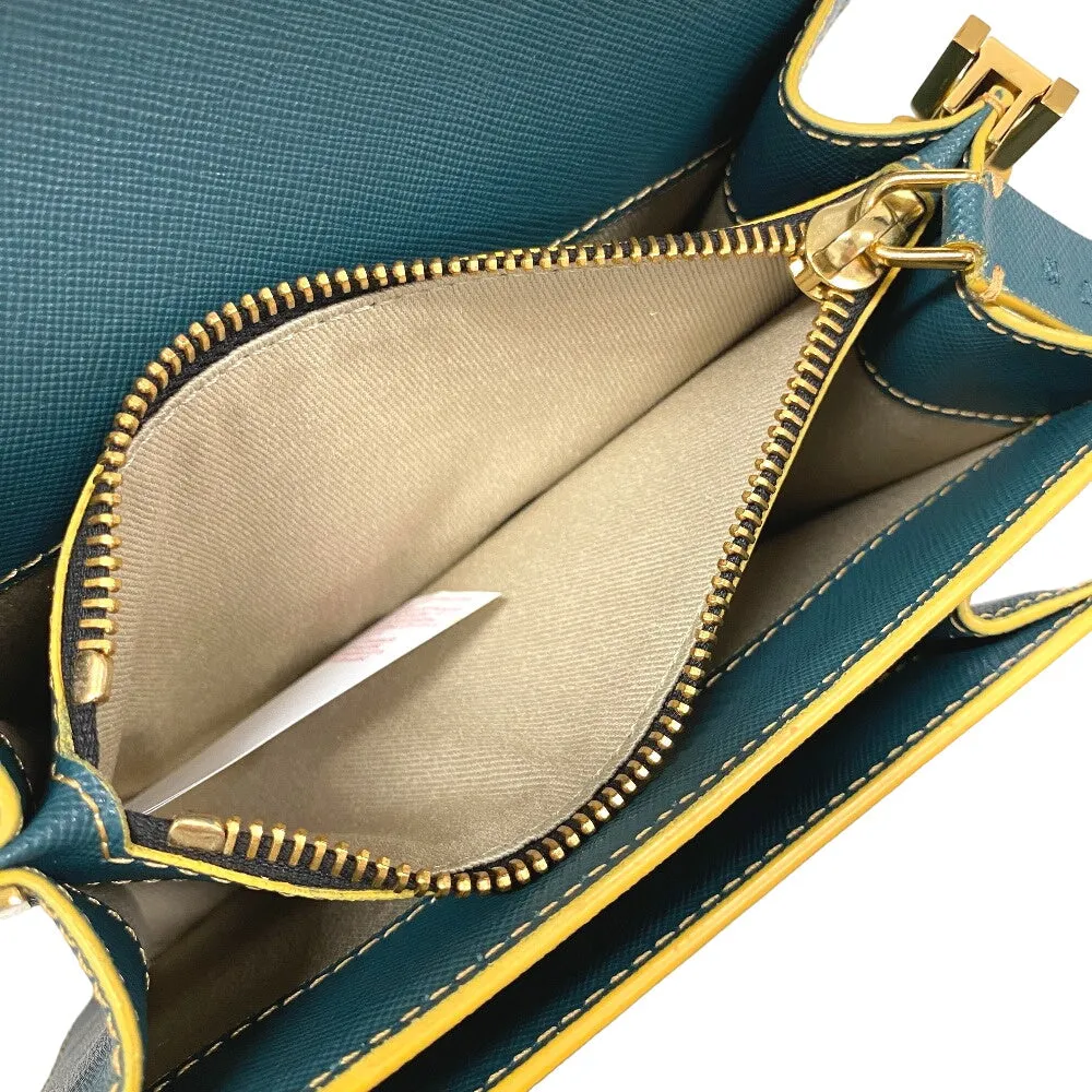 MARNI Shoulder Bag leather green trunk Women Used